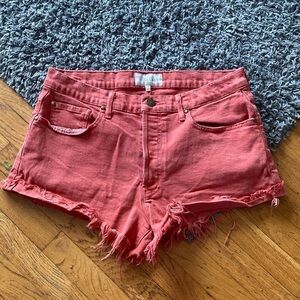 THE GREAT.  "The Cut Off Short" In Coral Color Size 29